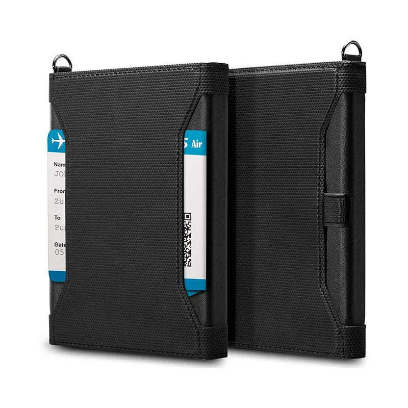 Pochette passeport anti-RFID – tour de cou