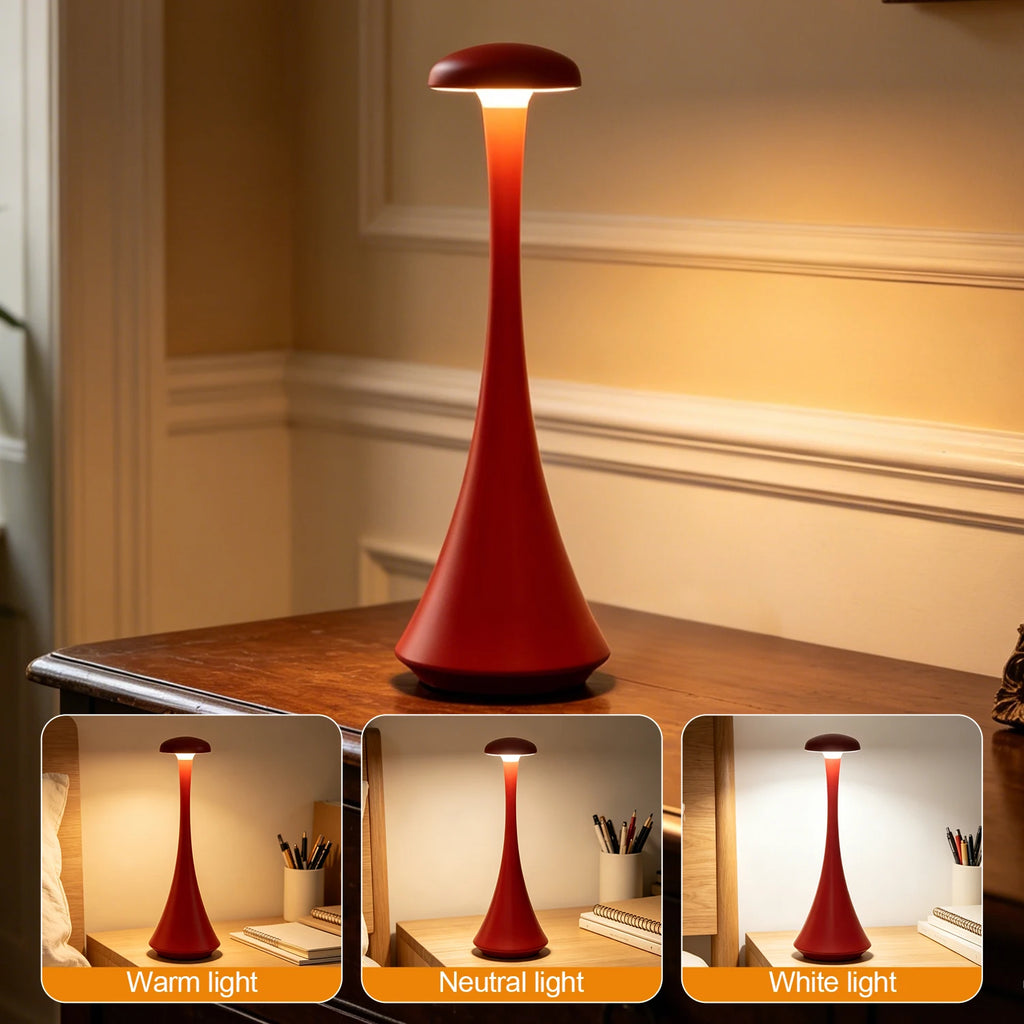 Lampe champignon LED sans fil – lampe d'ambiance tactile (USB-C)