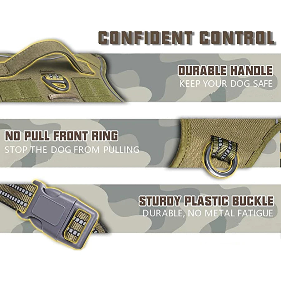 Harnais anti-traction réglable pour chien + laisse