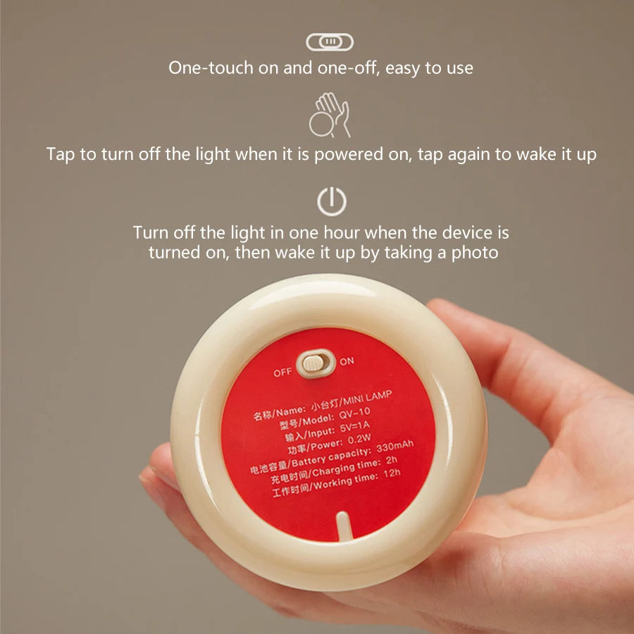Veilleuse champignon coucher de soleil – lampe LED rechargeable USB