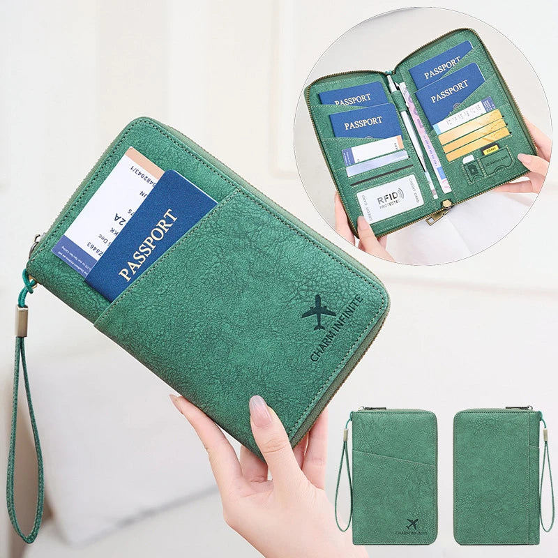 Pochette passeport anti-RFID – tour de cou