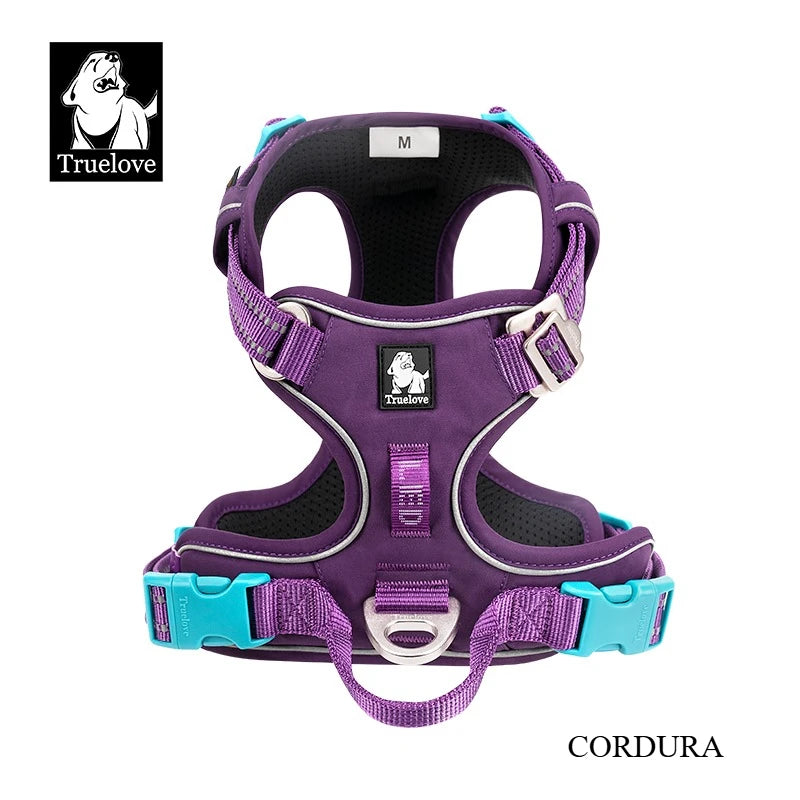 Harnais anti-traction réglable pour chien + laisse