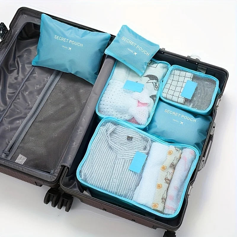 Cubes de rangement de voyage à compression – lot de 6