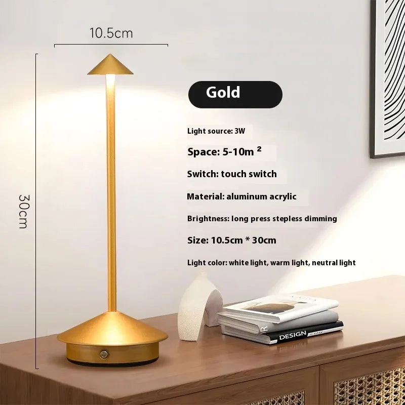 Lampe de table LED sans fil rechargeable – lumière d'ambiance USB