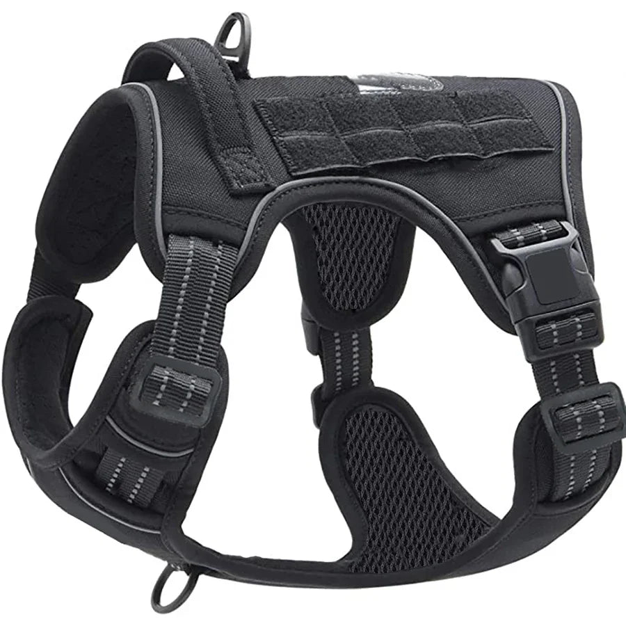 Harnais anti-traction réglable pour chien + laisse