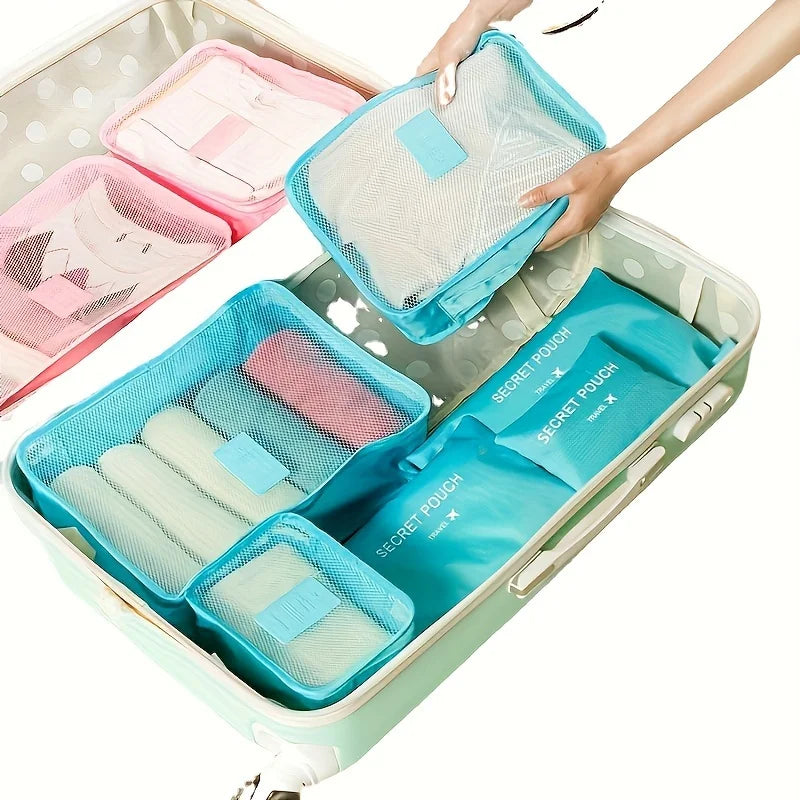 Cubes de rangement de voyage à compression – lot de 6