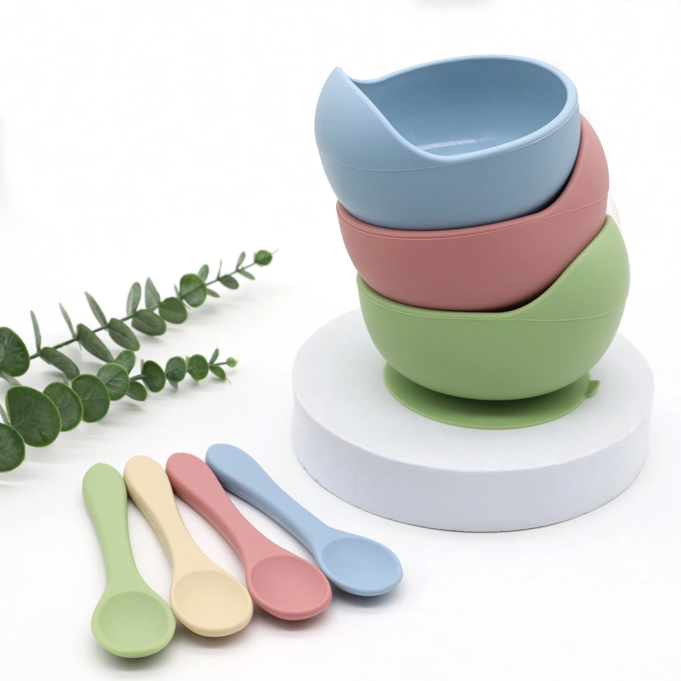 Veilleuse bébé en silicone – lumière douce tactile – lot de 2