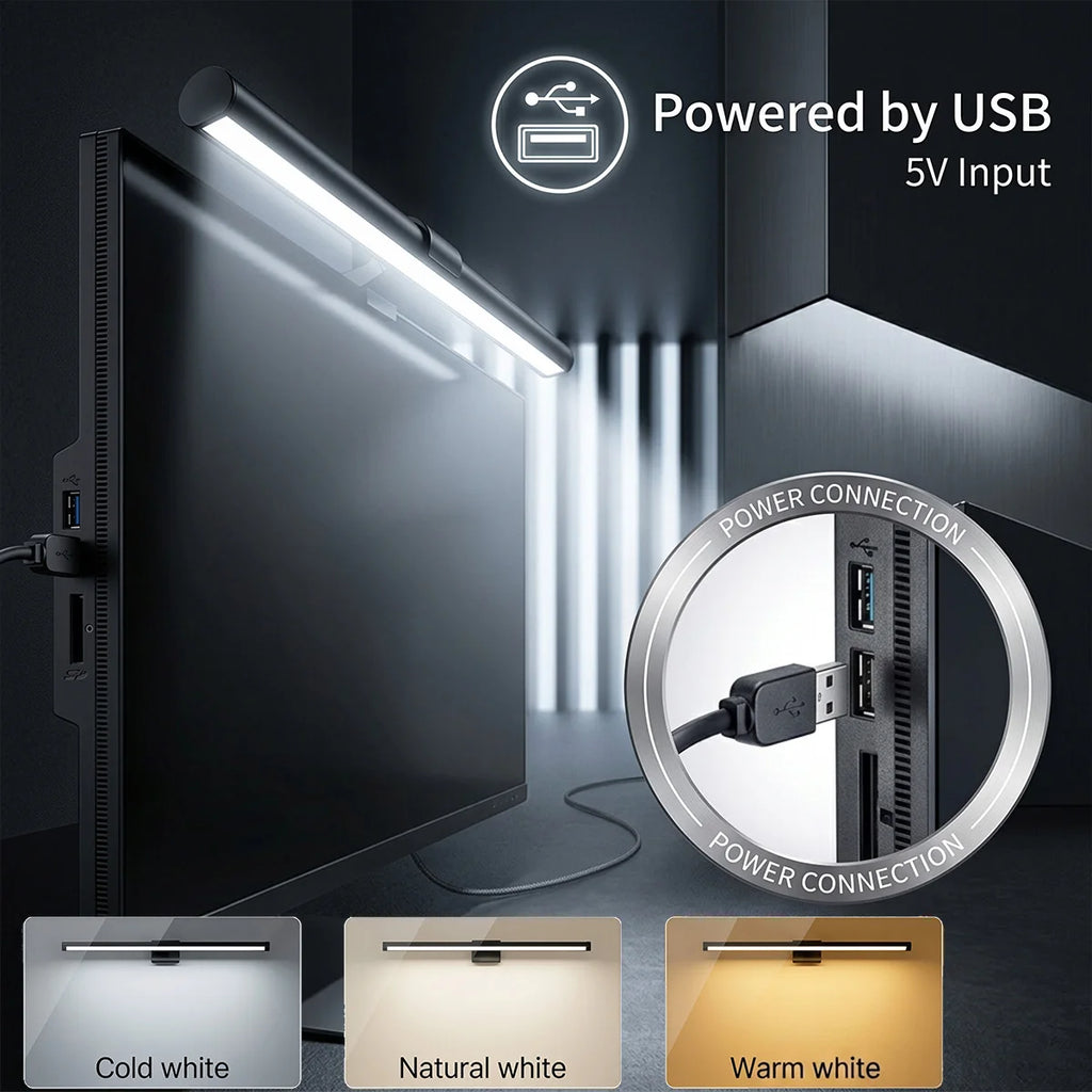 Barre lumineuse d'écran LED – sans reflet
