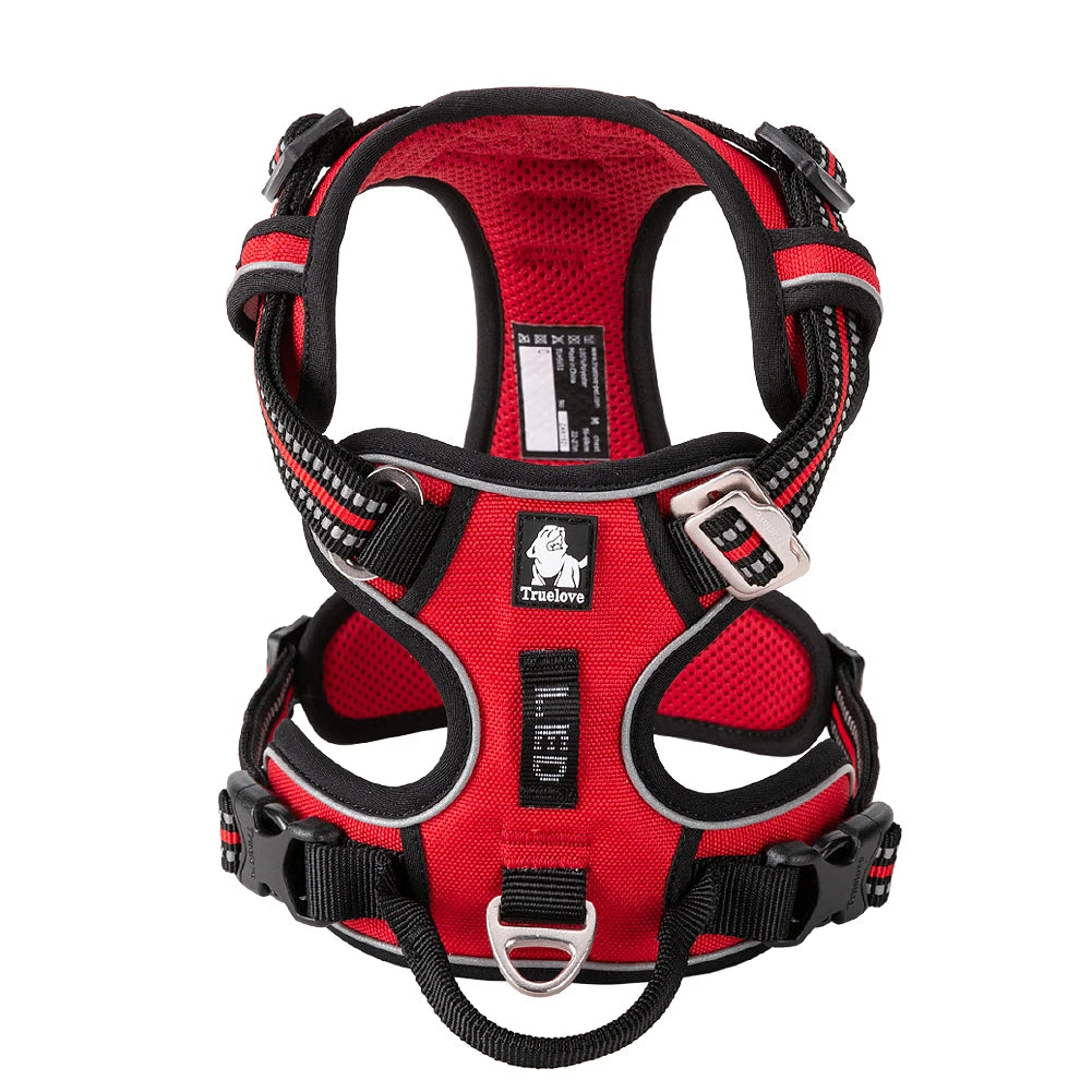 Harnais anti-traction réglable pour chien + laisse