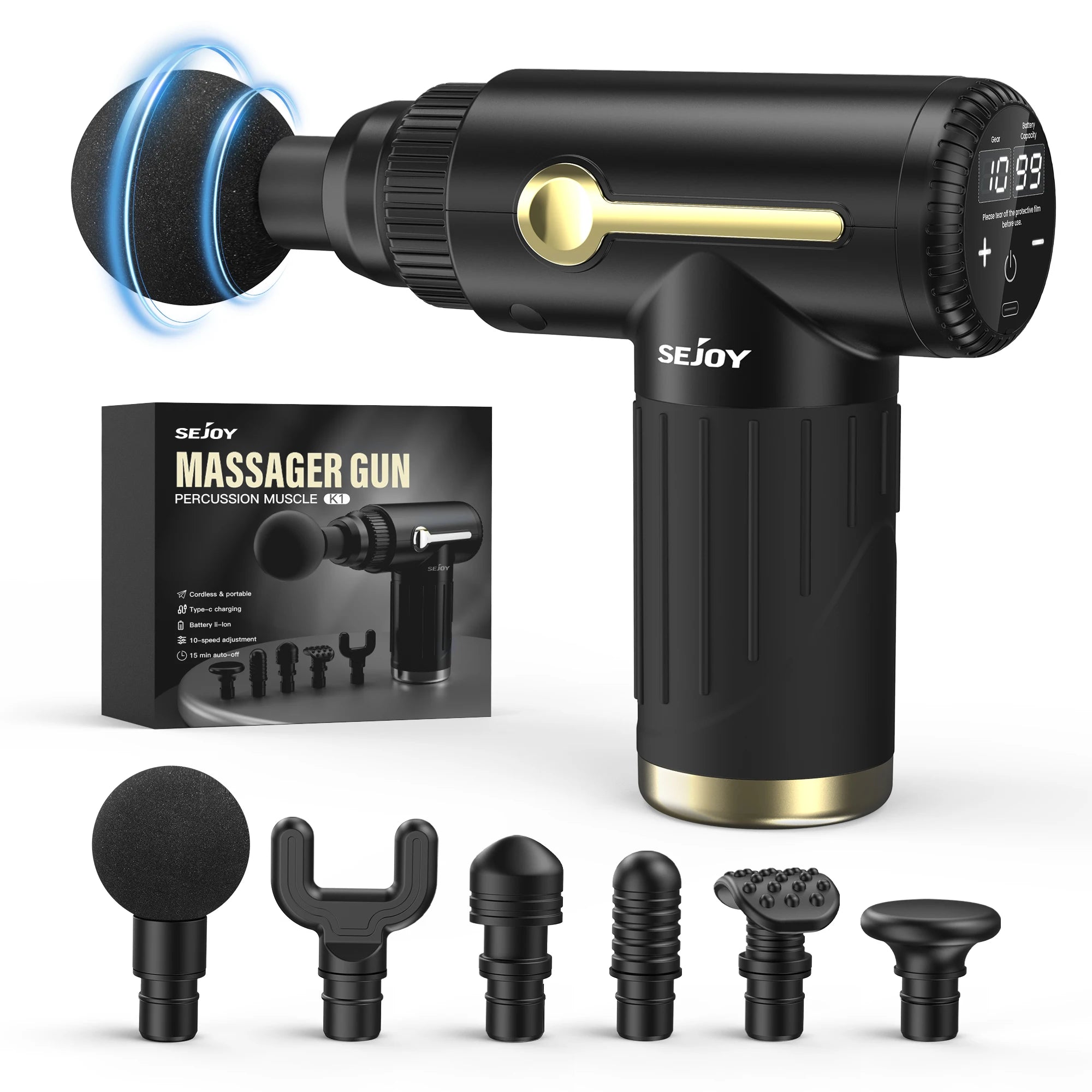 Pistolet de massage électrique – récupération – lot de 6