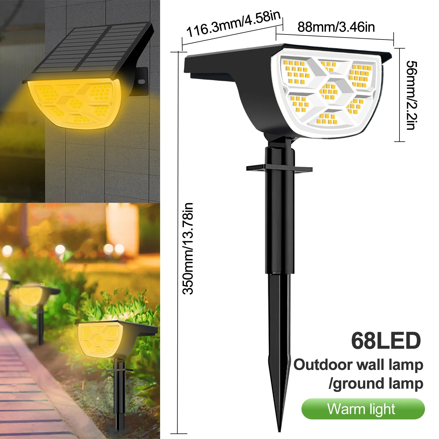 Éclairage solaire de jardin – étanche & sans fil