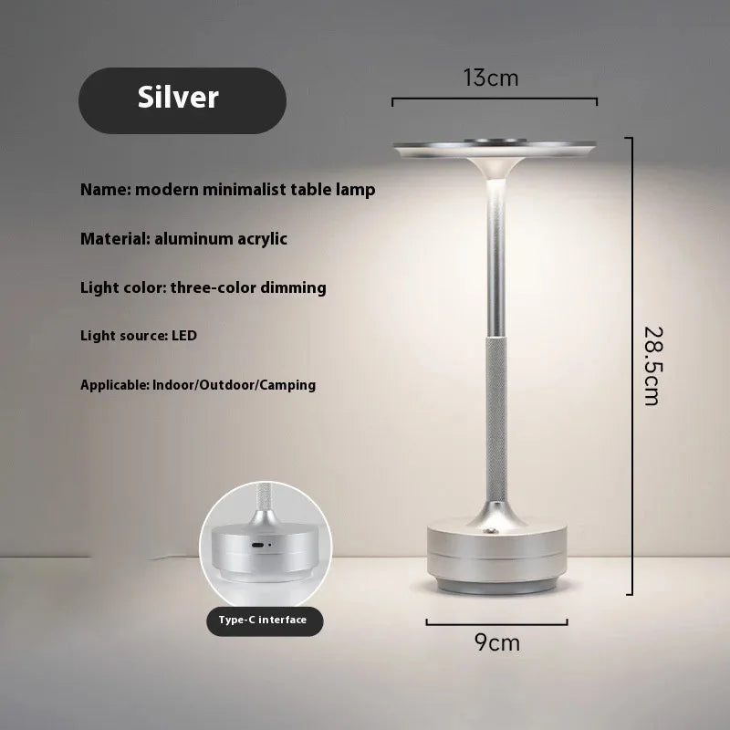 Lampe de table LED sans fil rechargeable – veilleuse tactile rechargeable