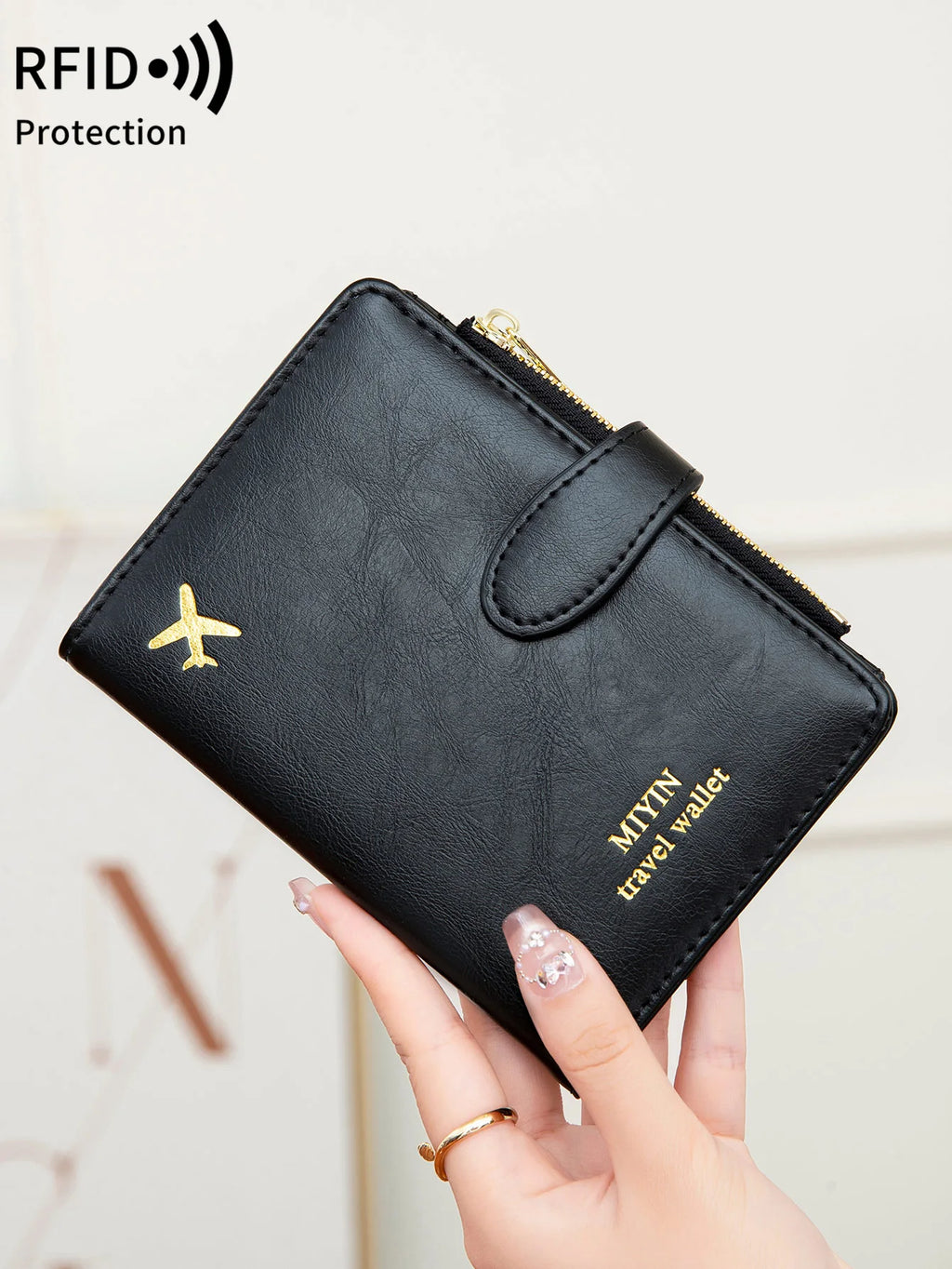 Pochette passeport anti-RFID – tour de cou