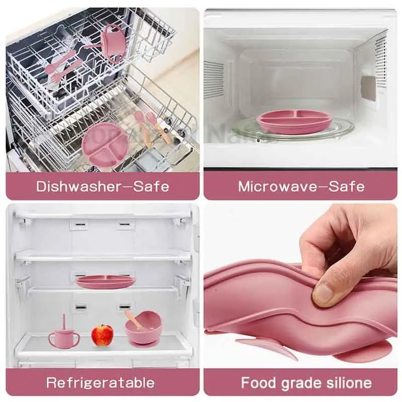 Veilleuse bébé en silicone – lumière douce tactile – lot de 8