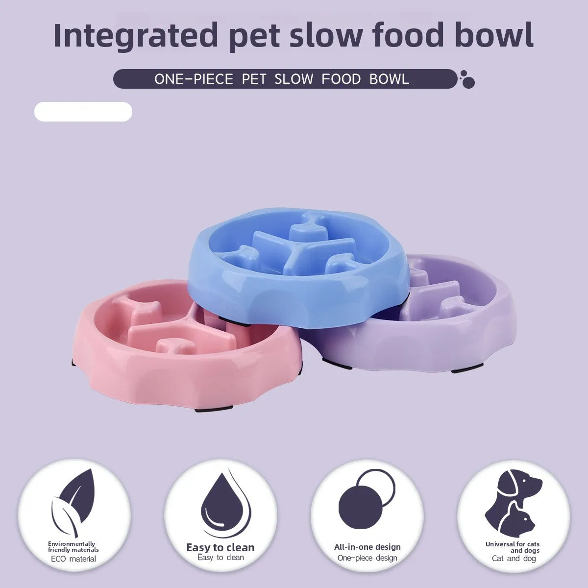 Gamelle anti-glouton pour chien & chat