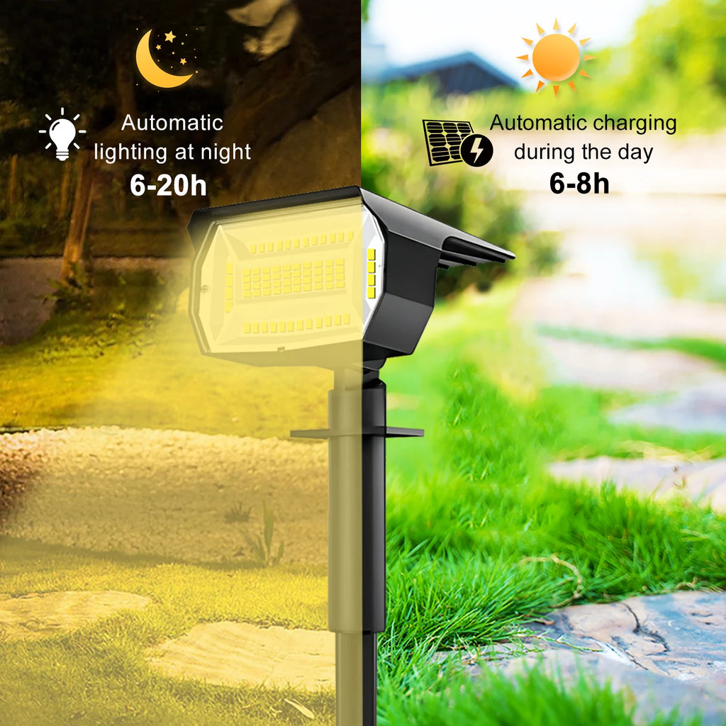 Éclairage solaire de jardin – étanche & sans fil