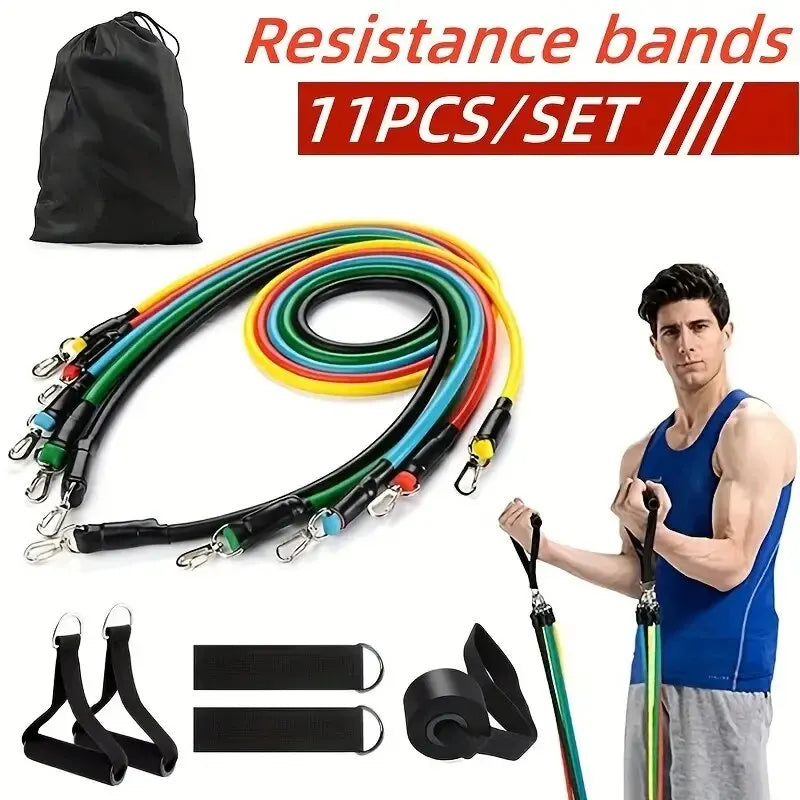 Bandes de résistance élastiques – set fitness – lot de 11