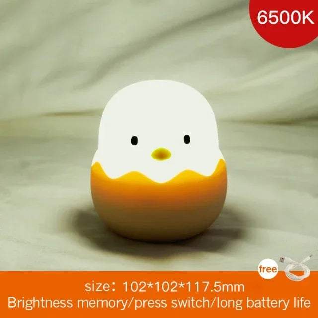 Veilleuse bébé en silicone – lumière douce tactile