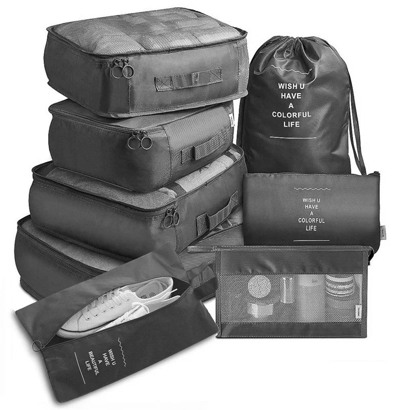 Cubes de rangement de voyage à compression – lot de 7