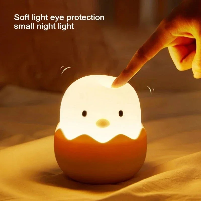 Veilleuse bébé en silicone – lumière douce tactile