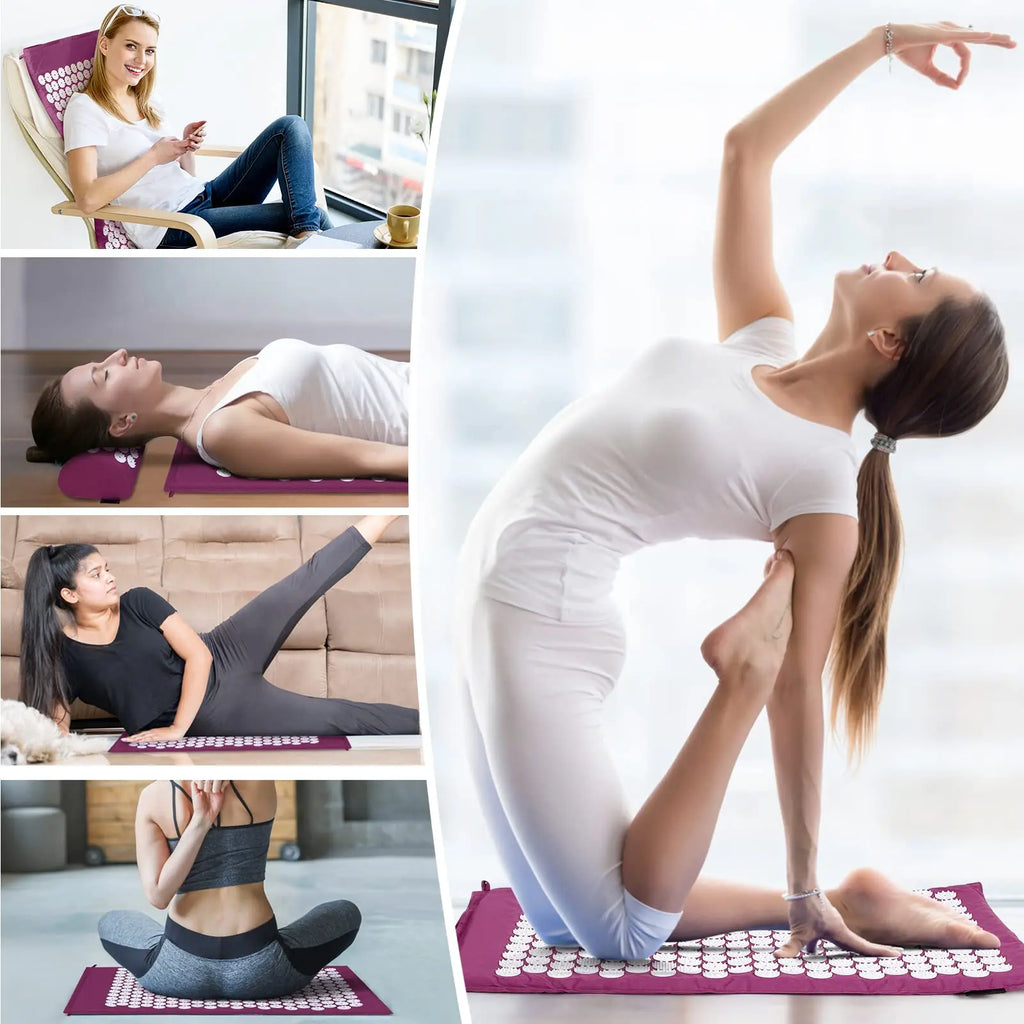 Tapis d'acupression + coussin – rituel détente