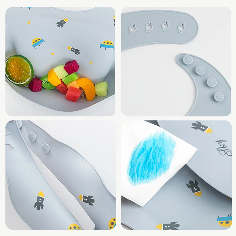 Set repas bébé en silicone – à ventouse
