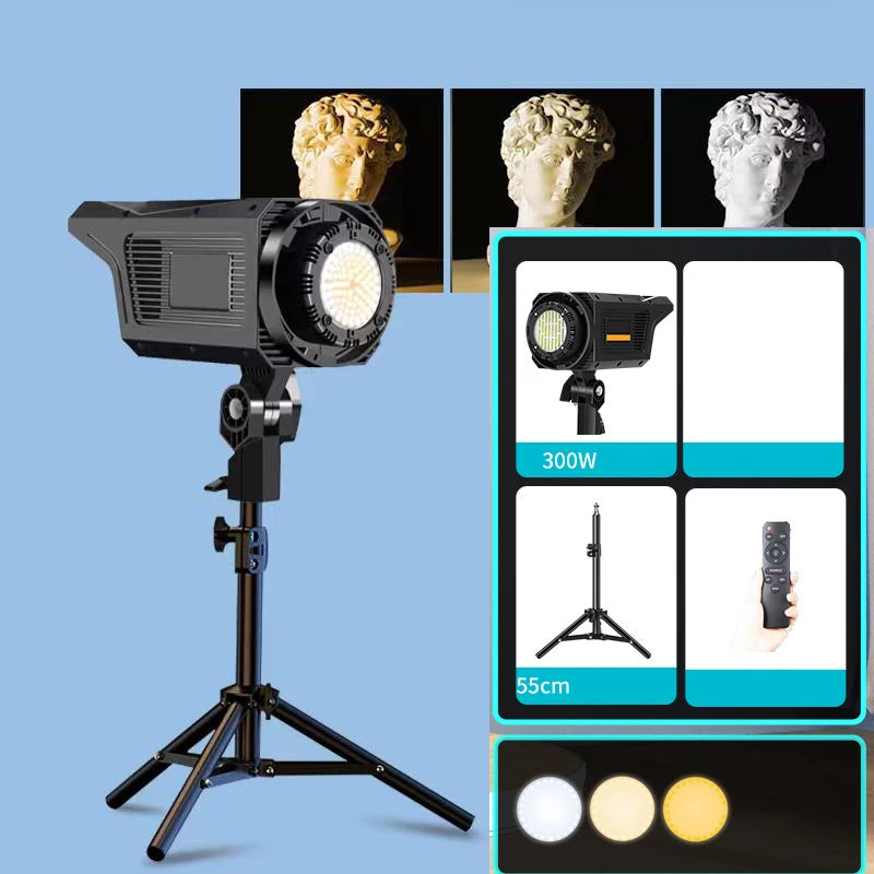 Kit d'éclairage studio LED – photo & vidéo – 3 couleurs