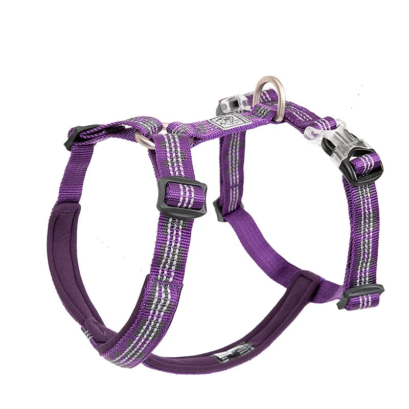 Harnais anti-traction réglable pour chien + laisse