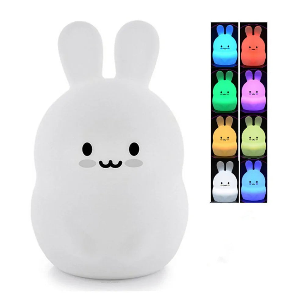 Veilleuse bébé en silicone – lumière douce tactile