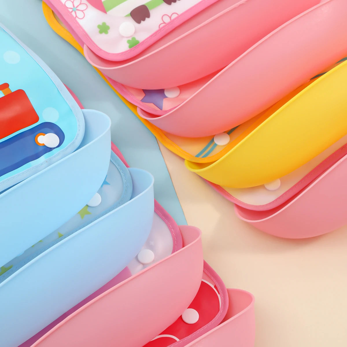 Set repas bébé en silicone – à ventouse