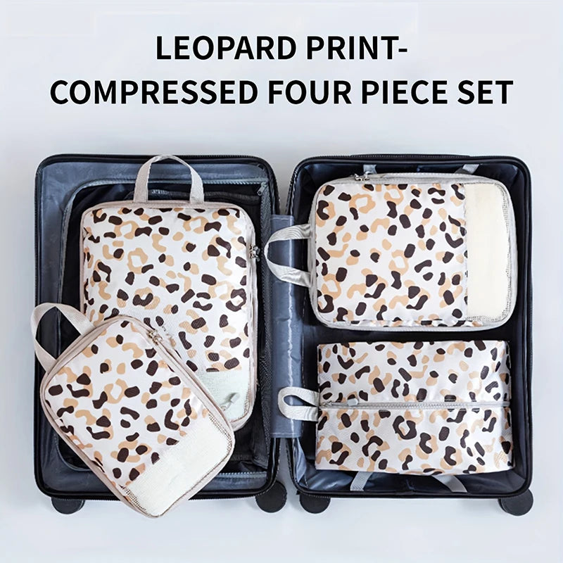Cubes de rangement de voyage à compression – lot de 4