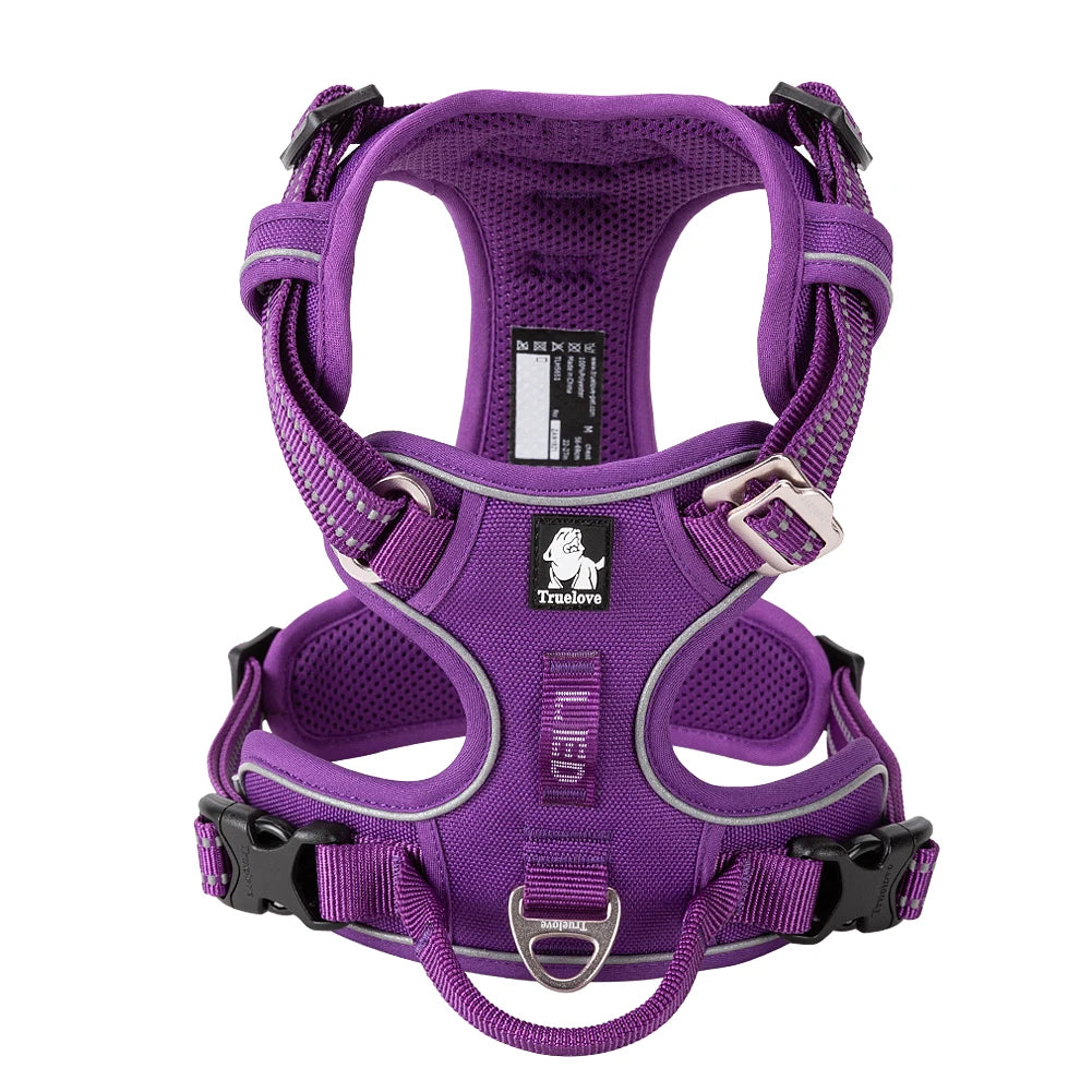 Harnais anti-traction réglable pour chien + laisse