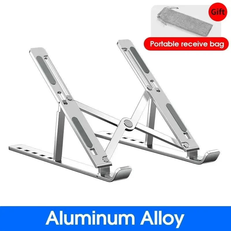 Support PC portable en aluminium pliable