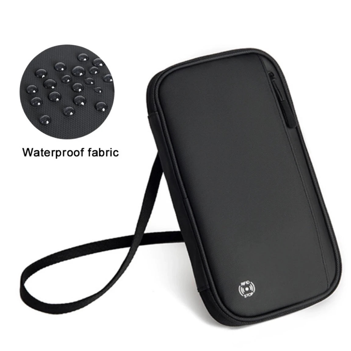 Pochette passeport anti-RFID – tour de cou