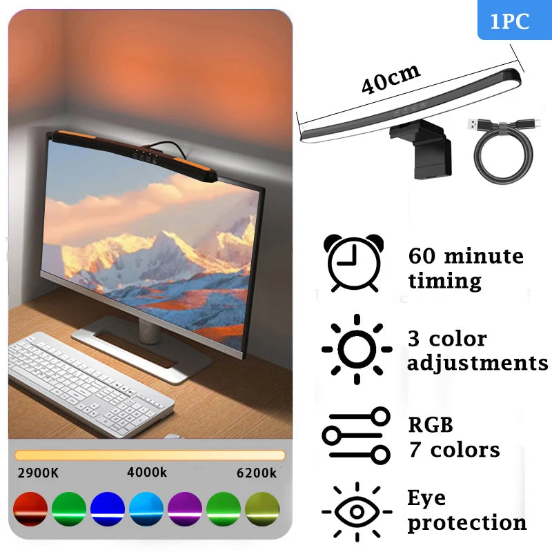 Barre lumineuse d'écran LED – sans reflet