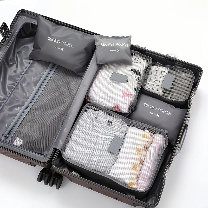 Cubes de rangement de voyage à compression – lot de 6