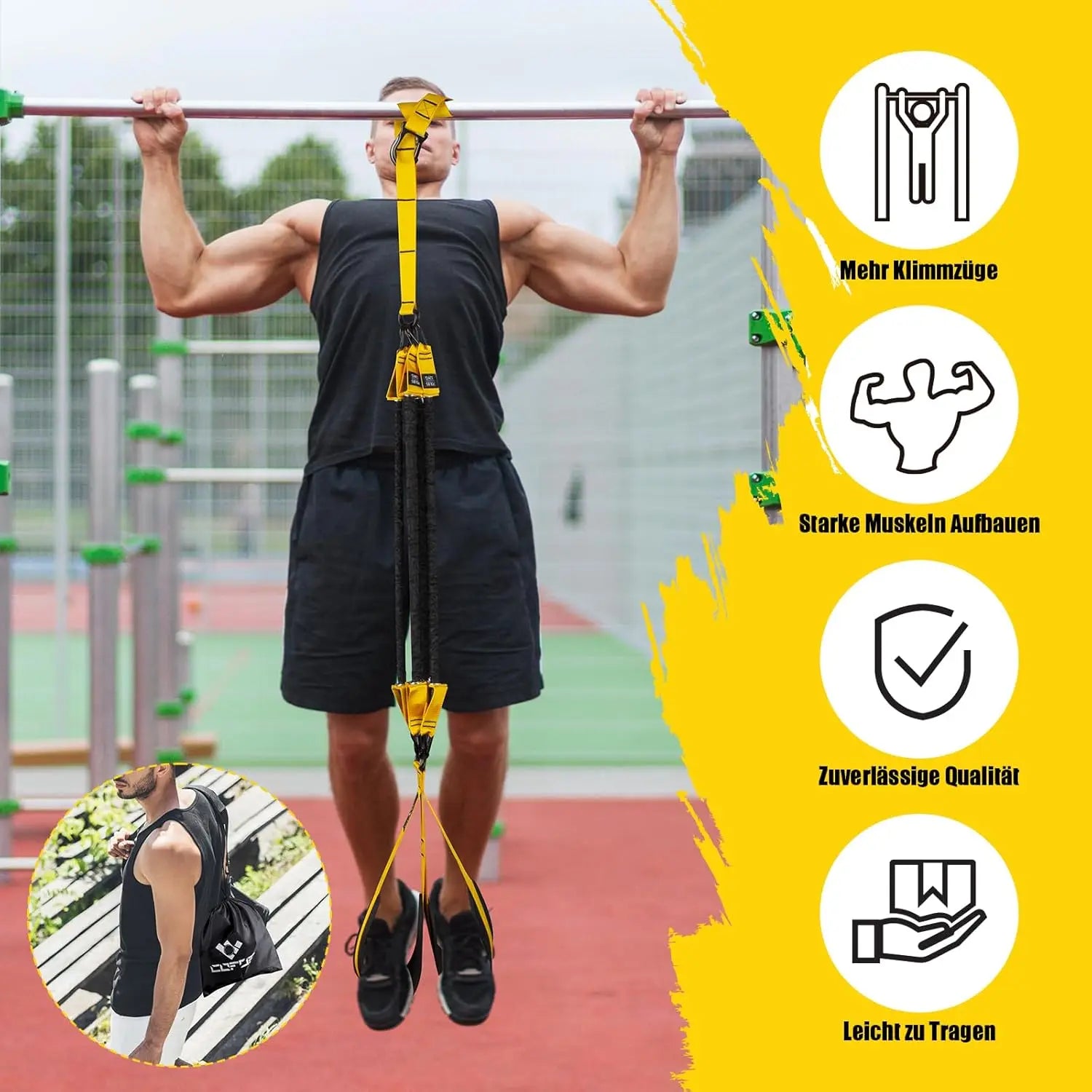 Bandes de résistance élastiques – set fitness