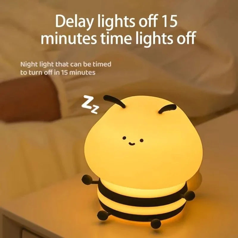 Veilleuse bébé en silicone – lumière douce tactile