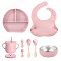 Set repas bébé en silicone – à ventouse – lot de 9