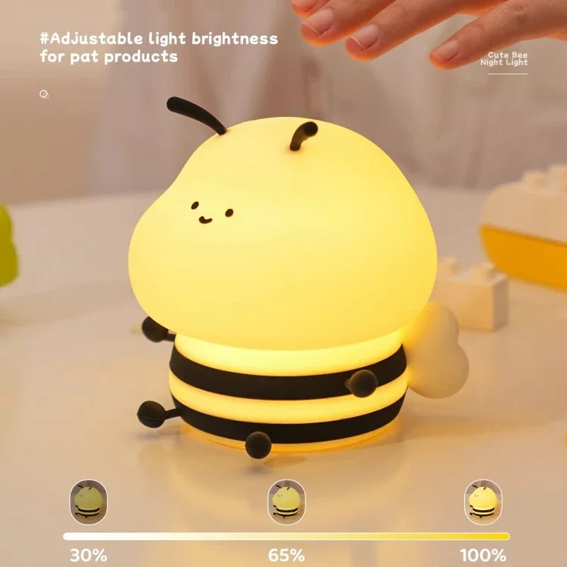 Veilleuse bébé en silicone – lumière douce tactile