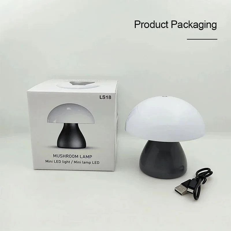 Petite lampe champignon LED tactile – veilleuse rechargeable