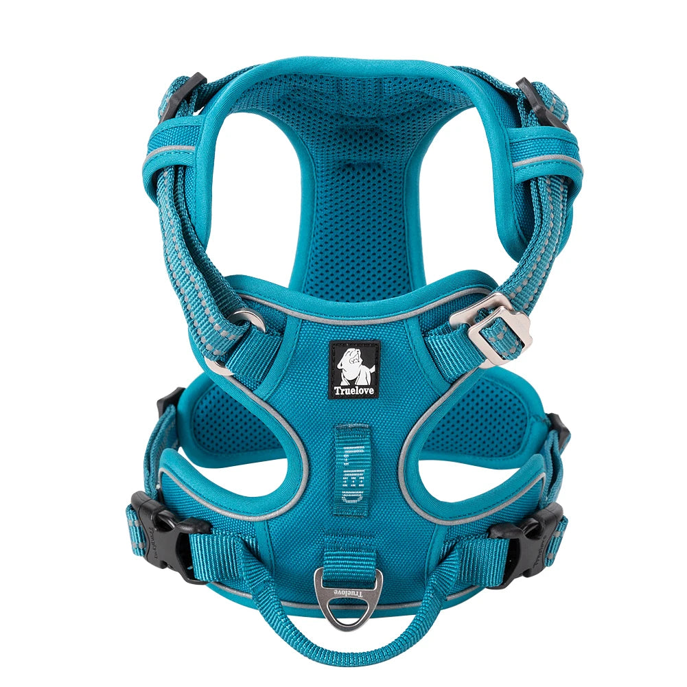 Harnais anti-traction réglable pour chien + laisse