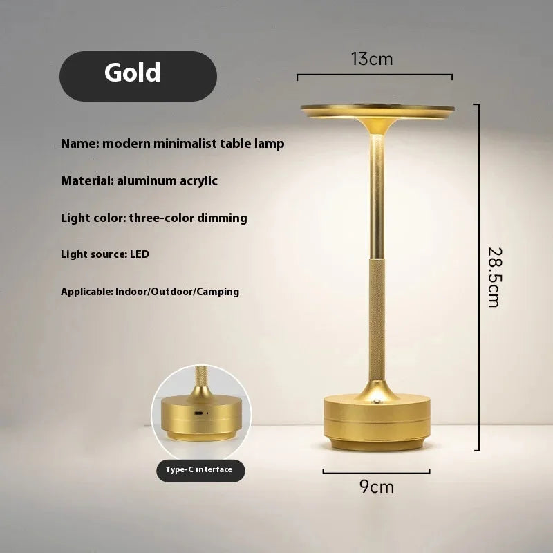 Lampe de table LED sans fil rechargeable – veilleuse tactile rechargeable
