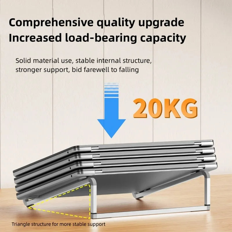 Support PC portable en aluminium pliable