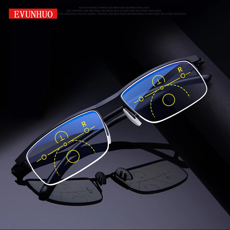 Lunettes de lecture multifocales anti-lumière bleue