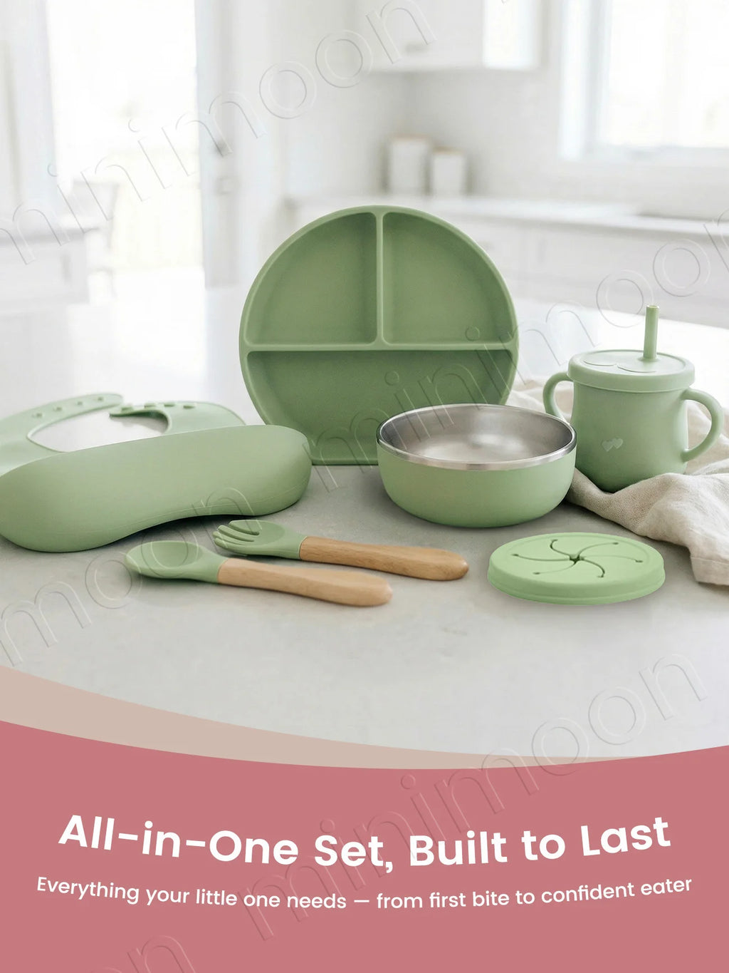 Veilleuse bébé en silicone – lumière douce tactile – lot de 9