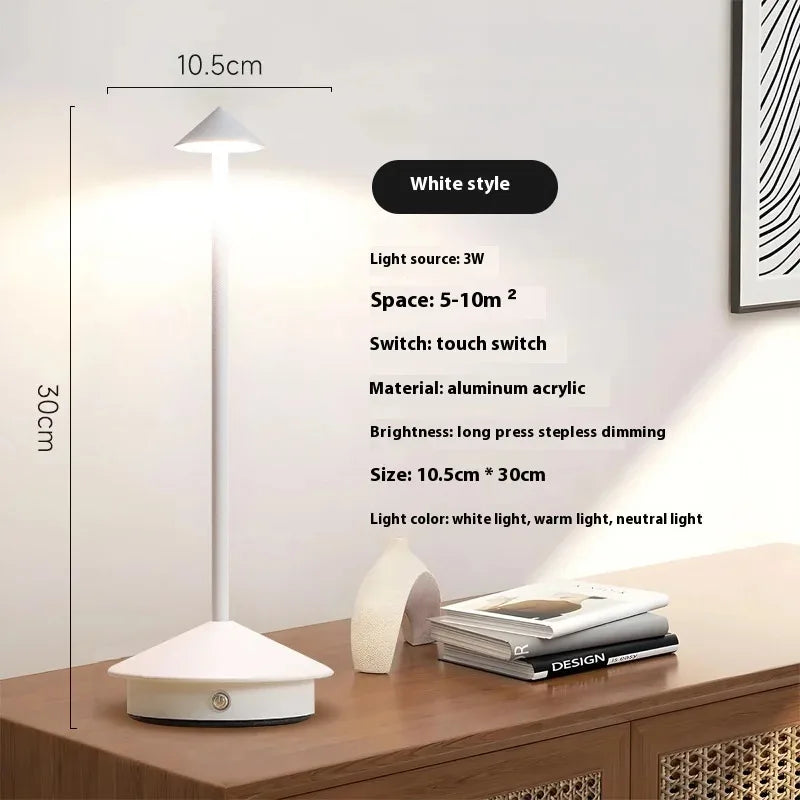 Lampe de table LED sans fil rechargeable – lumière d'ambiance USB