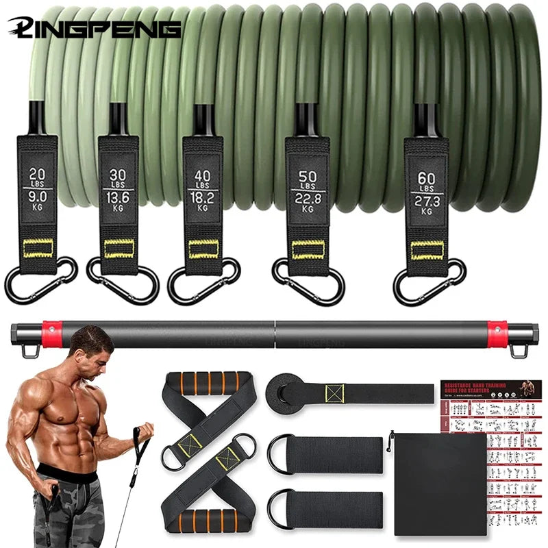 Bandes de résistance élastiques – set fitness