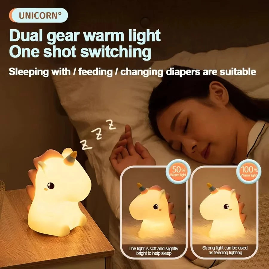 Veilleuse enfant en silicone – animal lumineux tactile