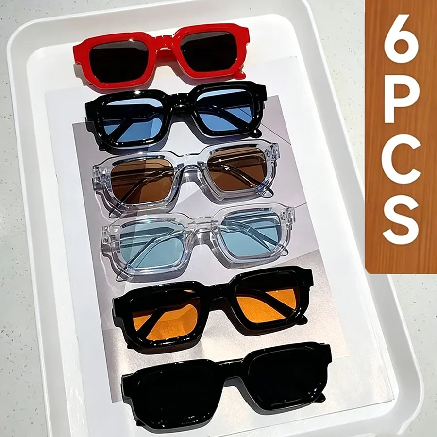 Lunettes de soleil tendance – protection UV – lot de 6